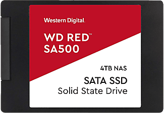 WESTERN DIGITAL WD Red SA500 NAS SATA SSD - Festplatte (SSD, 4 TB, Schwarz)