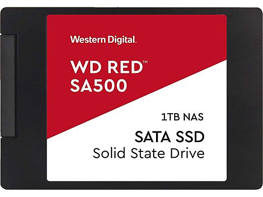 WESTERN DIGITAL WD Red SA500 NAS SATA SSD - Disco rigido (SSD, 1 TB, Nero)