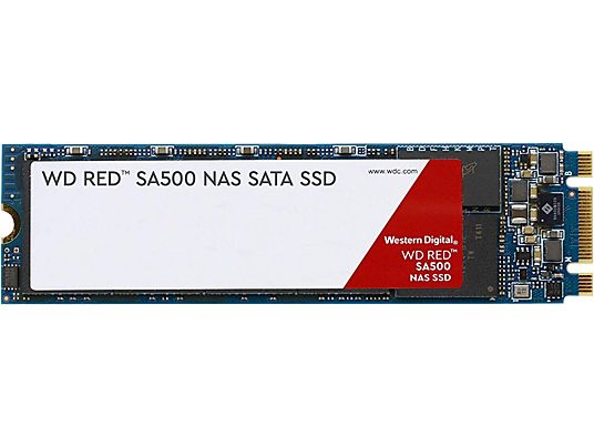 WESTERN DIGITAL WD Red SA500 NAS SATA SSD (M.2) - Festplatte (SSD, 2 TB, Blau)