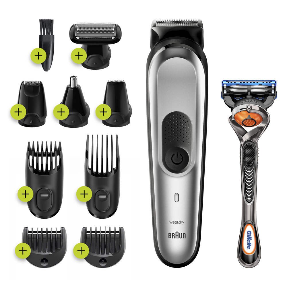 BRAUN MGK 7220 Multigroomer, Silber, Akkubetrieb