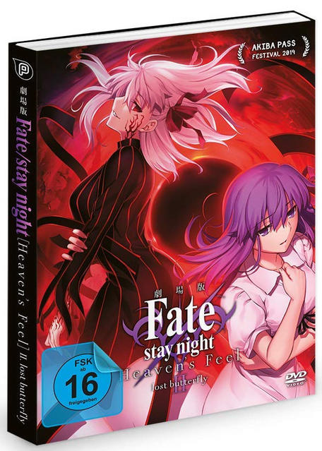 DVD-Hülle mit Anime-Charakteren und Text, mit einem Aufkleber.
