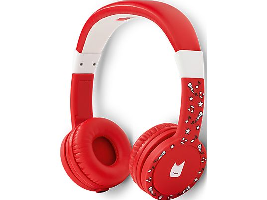 TONIES Lauscher - Casque pour enfants (Rouge/Blanc)