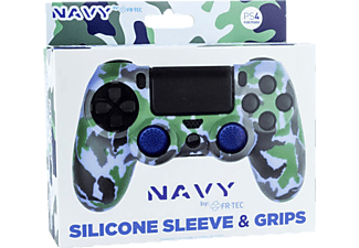 BLADE PS4 Silicone Skin + Grips, Silikonschutzhülle, Camo Navy