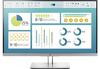 HP EliteDisplay E273 - Monitore, 27 ", Full-HD, 60 Hz, Argento/Nero