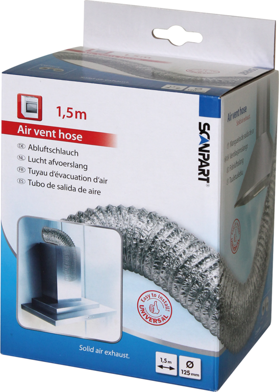 Scanpart Aluminum Air Exhaust Hose 125mm 1.5m