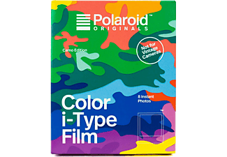 POLAROID színes i-Type Film, 8 féle mintás kerettel, Camo Edition, i-Type kamerához,8db instant fotó