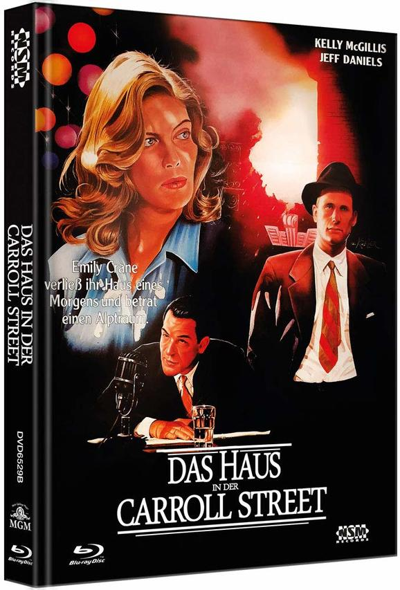 Ein DVD-Cover für einen Film mit dem Titel 'Das Haus in der Carroll Street' mit Gesichtern von Schauspielern.
