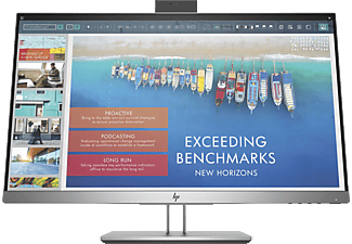 HP EliteDisplay E243d - Monitor, 23.8 ", Full-HD, 60 Hz, Silber/Schwarz