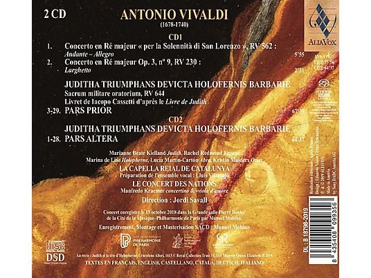 Juditha Triumphans (Venezia, 1716) CD