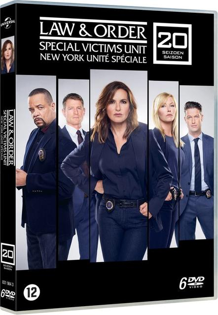 Coffret DVD de Law & Order : Special Victims Unit. Des photos des acteurs sont affichées.