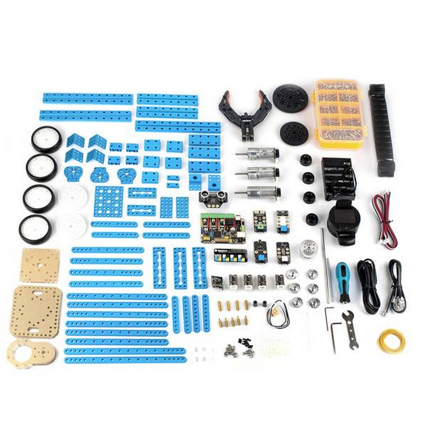 Robot - Ultimate 2.0 Robot Kit 90040, 10 formas, Control remoto, Aluminio, 360º, Azul