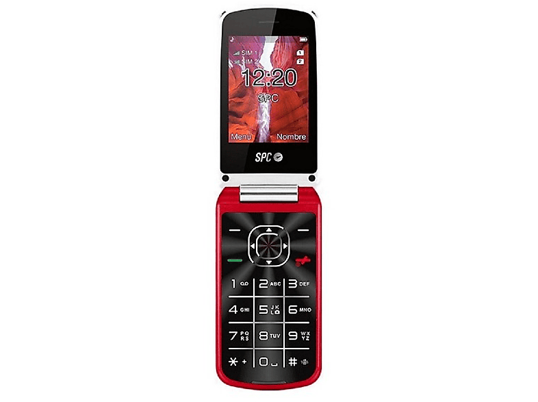 Móvil - SPC Epic 2315R, 2.8", Teclas grandes, Bluetooth, Cámara trasera, Radio FM, Hasta 16 GB, Rojo