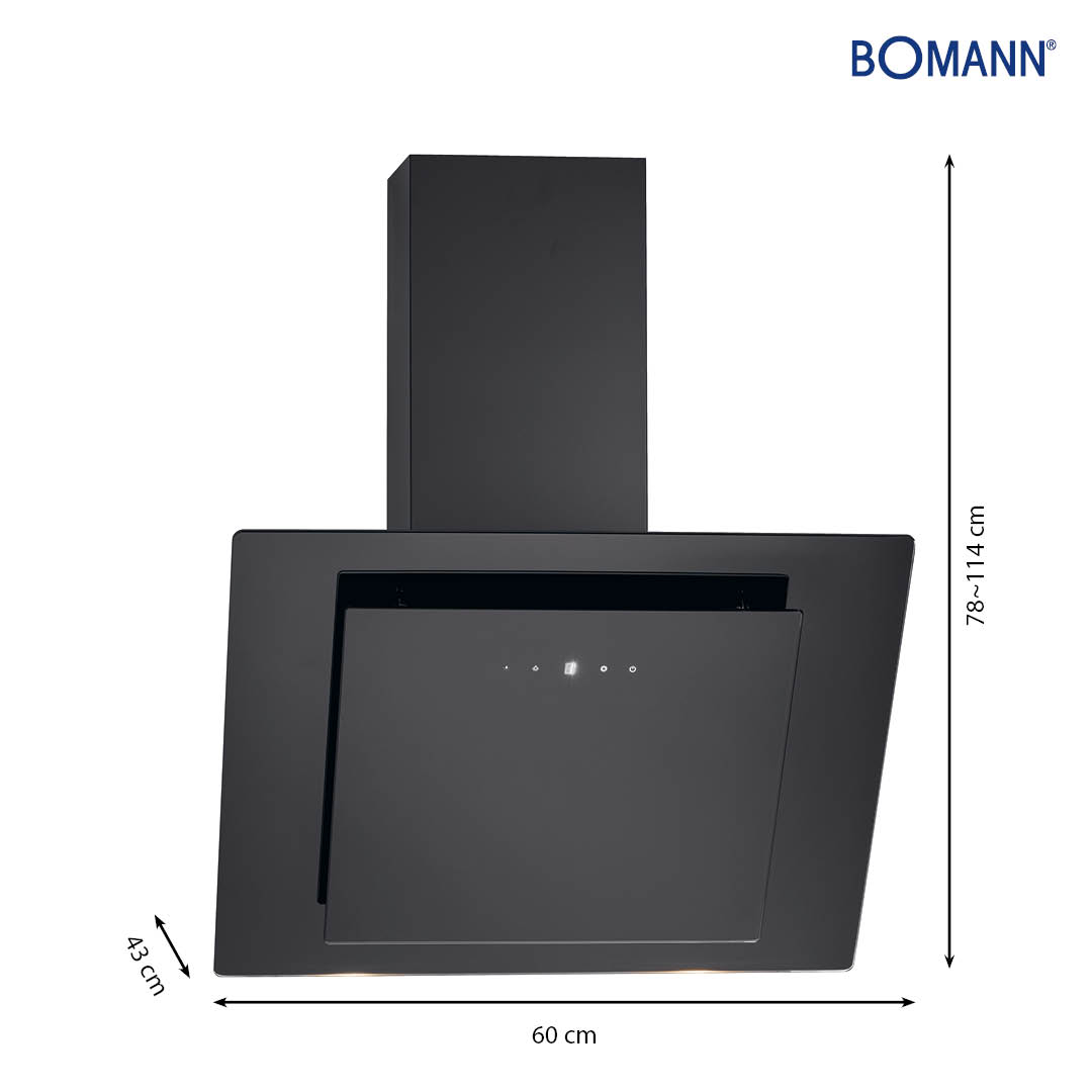 BOMANN DU 7603 G, Dunstabzugshaube (600 mm breit, 430 mm tief)