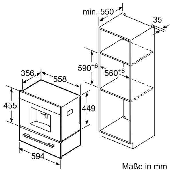 SIEMENS CT636LES6 Einbaukaffeevollautomat (385 mm)