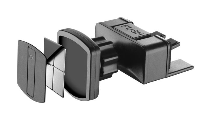 Soporte de móvil para coche - CellularLine Handy Force CD, Magnético, Colocar en ranura para CD's, Negro