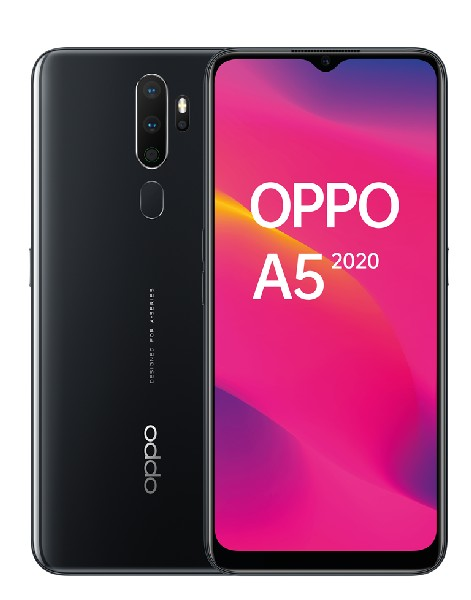 Móvil - OPPO A5, Negro, 64 GB, 3 GB RAM, 6.5" HD, Snapdragon 665, 5000 mAh, Android