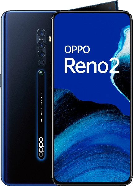 Móvil - OPPO Reno 2, Negro, 256 GB, 8 GB RAM, 6.55" Full HD+, Snapdragon 730G, 4000 mAh, Android