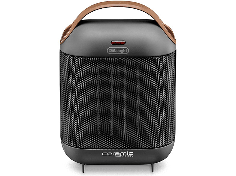 Calefactor - De Longhi HFX30C18.IW, Cerámico, 1800W, Anti-congelación, Negro/Gris