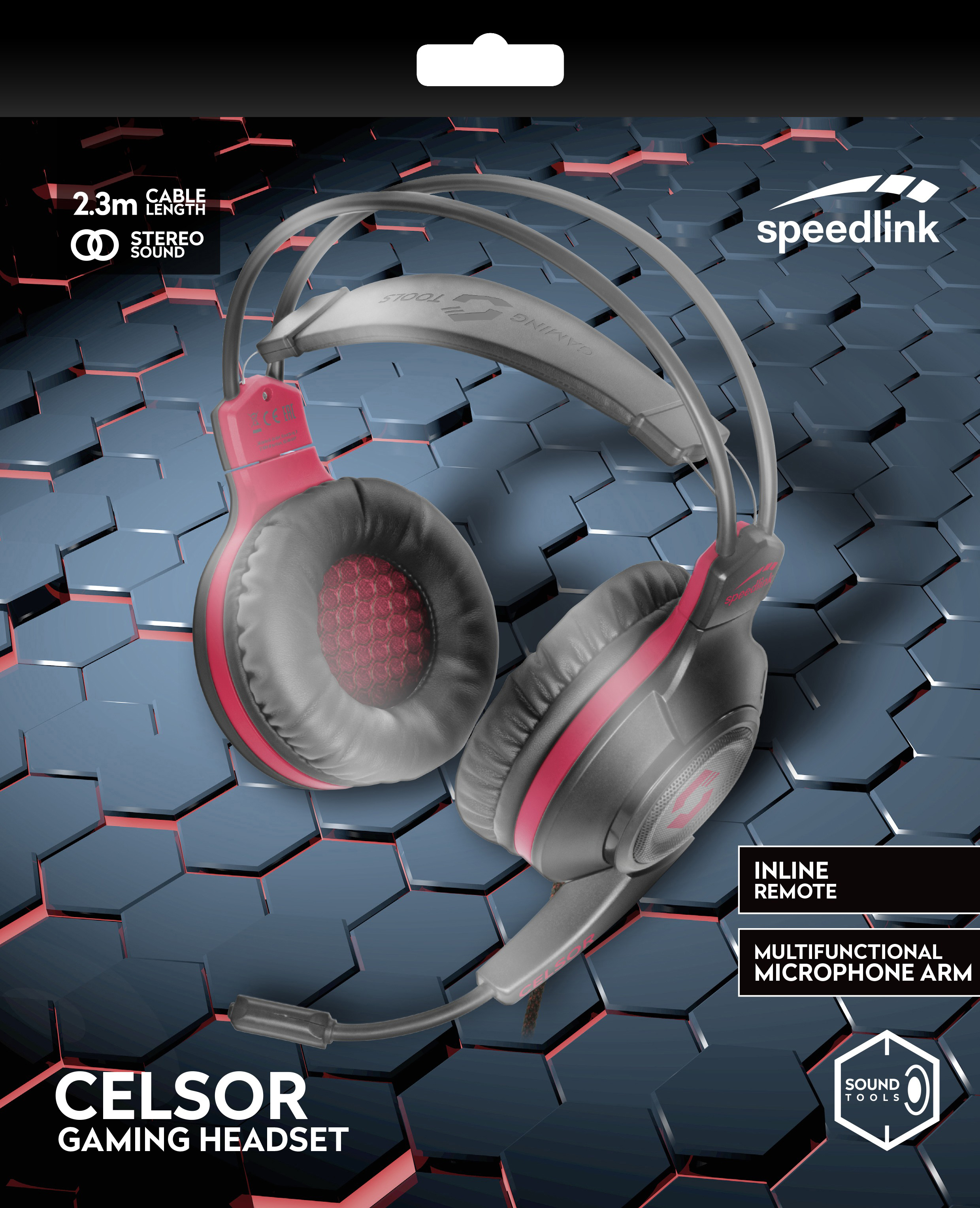 SPEEDLINK CELSOR, Over-ear Gaming Headset Schwarz/ Rot