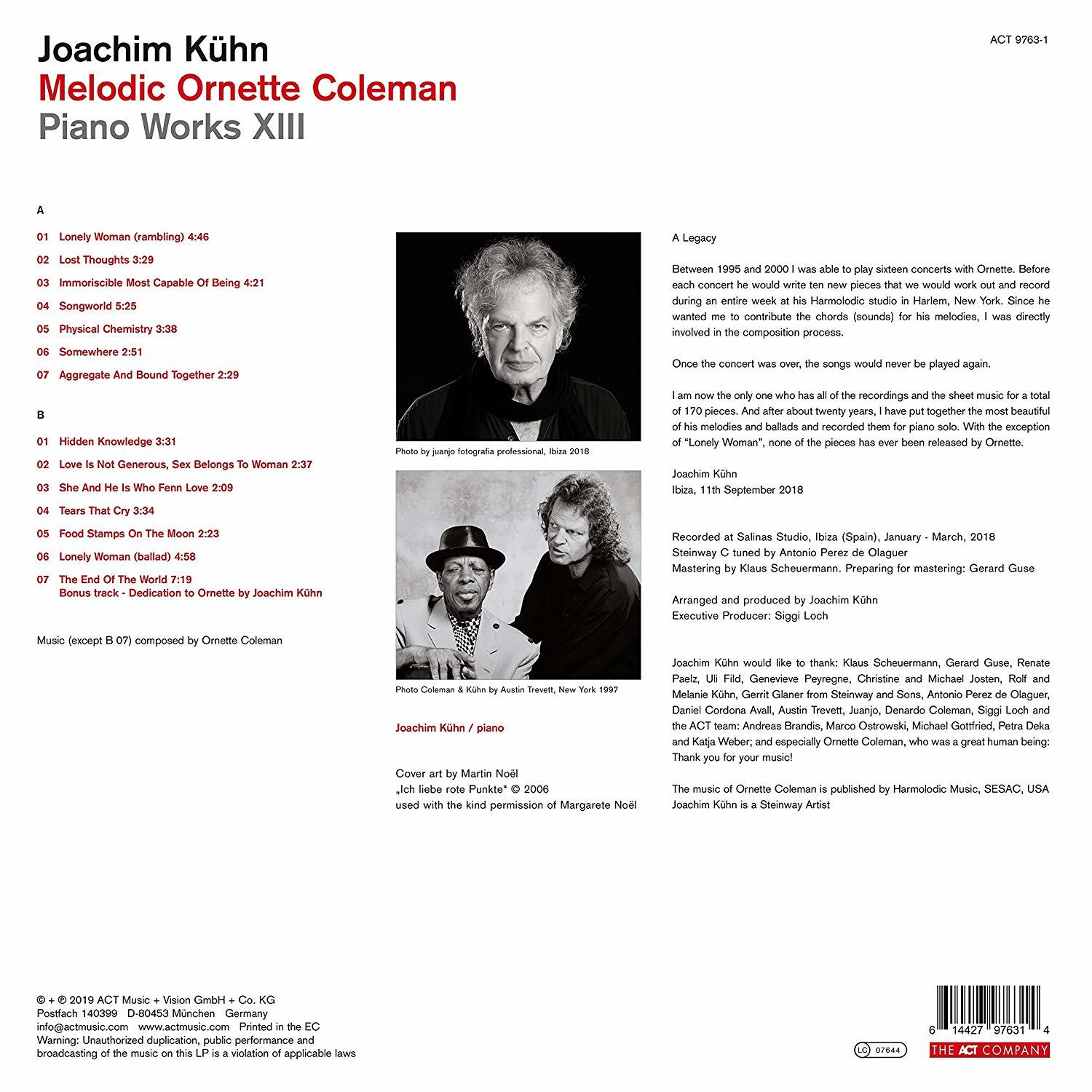 Albumcover mit einem Porträt eines Mannes und einem Foto von zwei Männern mit Text auf Deutsch.