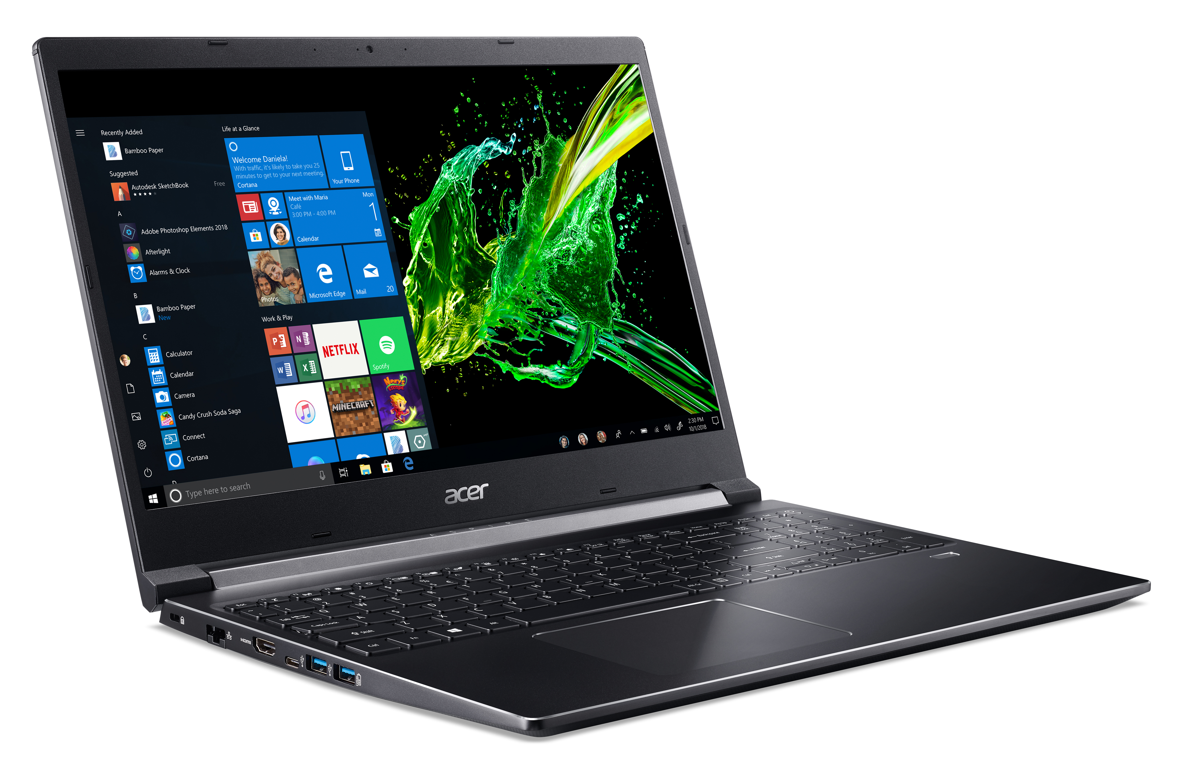 ACER Aspire 7 (A715-74G-71CP) - 15,6 Zoll - Intel® Core™ i7 i7-9750H - 8 GB - 512 GB - NVIDIA GeForce® GTX 1050 - Windows 10 Home (64 Bit)