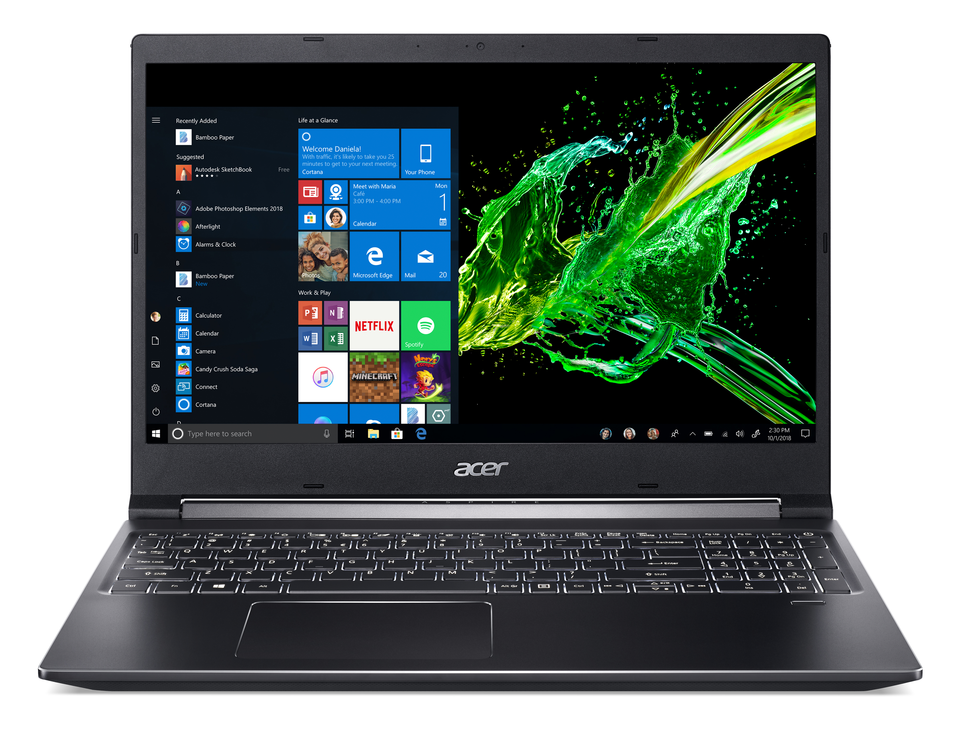 ACER Aspire 7 (A715-74G-71CP) - 15,6 Zoll - Intel® Core™ i7 i7-9750H - 8 GB - 512 GB - NVIDIA GeForce® GTX 1050 - Windows 10 Home (64 Bit)