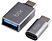 DAYTONA ADP-04 USB-C To Micro USB /USB-A 3.0 Adaptör Gri