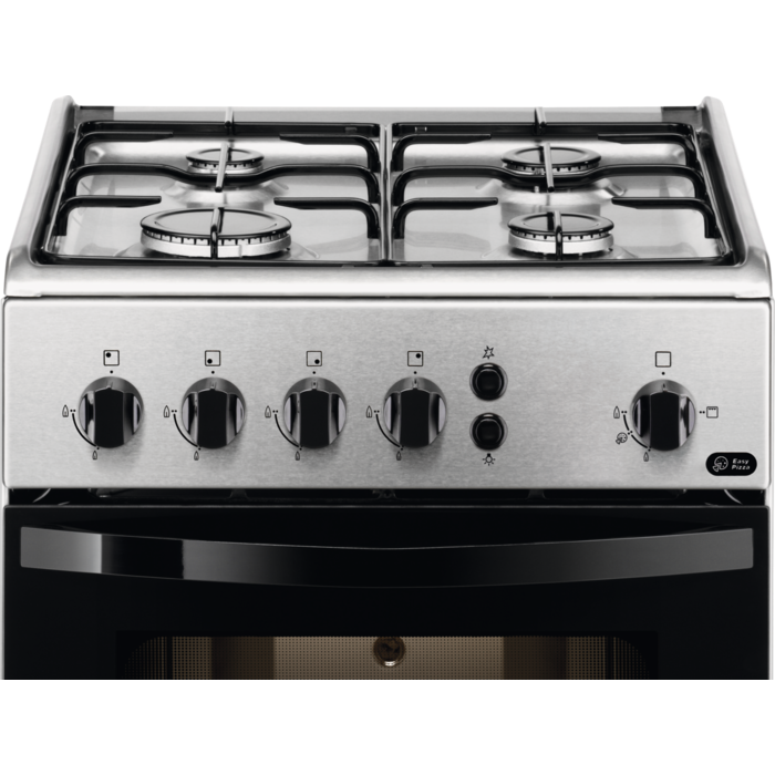 Cocina Zanussi ZCG510G1XA, quemadores, Encimera y horno de gas, 53 l,  Inox - Main Image