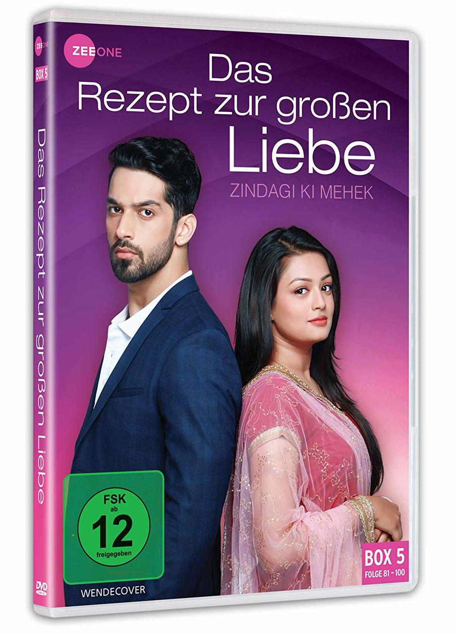 DVD-Cover mit Paar und Text. Lila und weißer Hintergrund. Enthält Text in Hindi und Englisch.