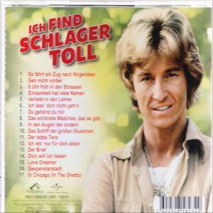 Rückseite einer CD mit einem Männergesicht und Titelliste auf Deutsch.
