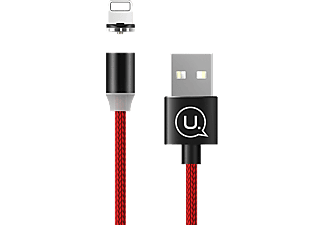 USAMS SJ292USB02 Mágneses Lightning töltőkábel, piros