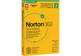 Norton 360 Standard (1 appareil/1 an/10 Go) : Swiss Edition - PC/MAC - Allemand, Français, Italien