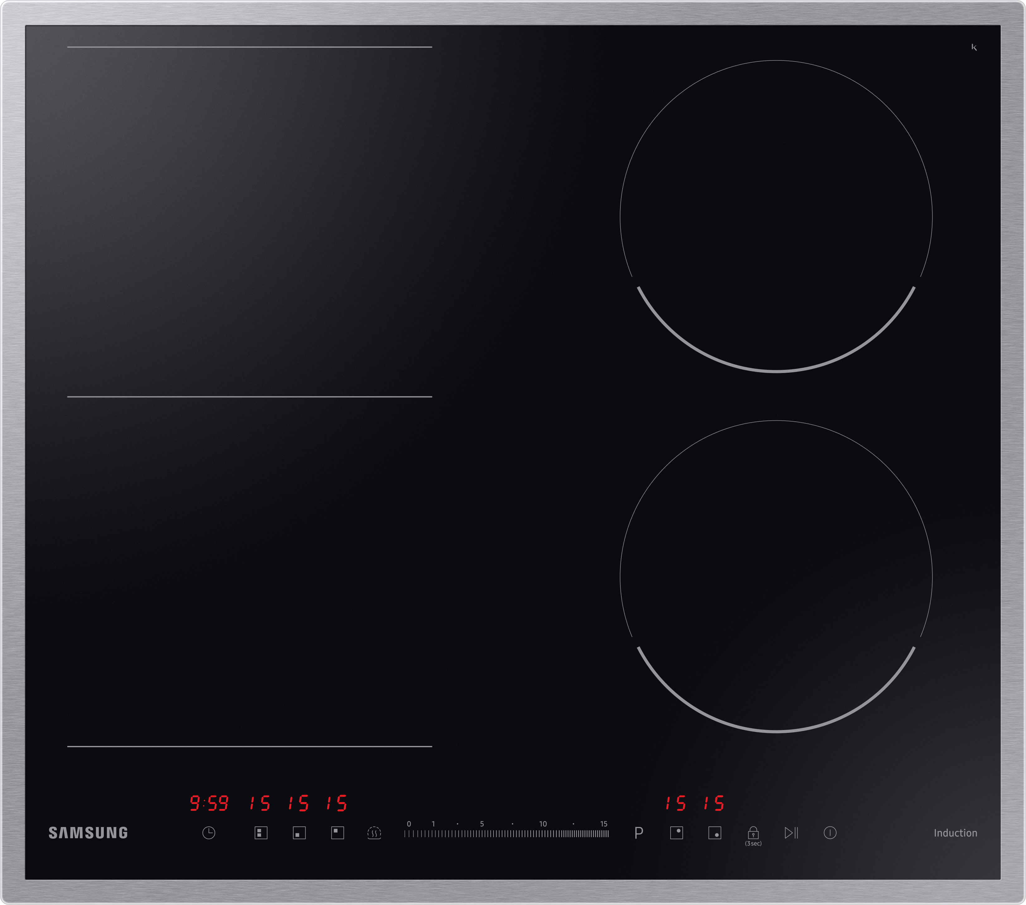 SAMSUNG NZ64R3747RK/UR Induktionskochfeld (590 mm breit, 4 Kochzonen)