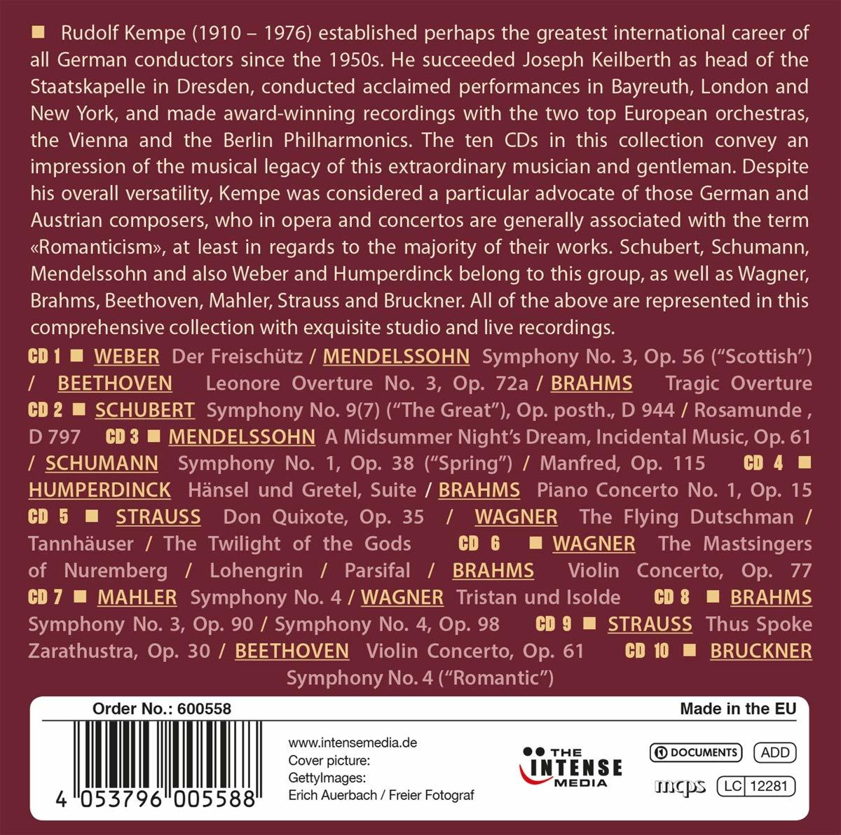 Tekstrijke cd-hoes met een lijst van muziekwerken. De achtergrond is grijs.