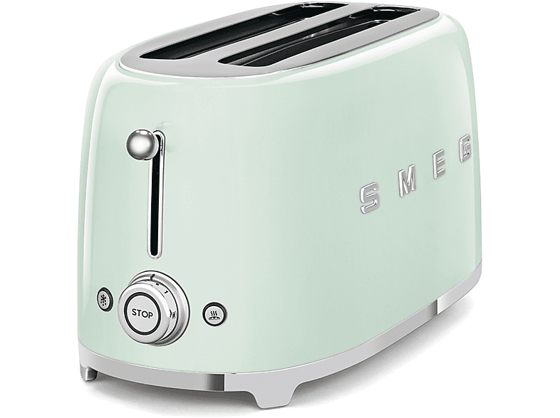 SMEG TSF02PGEU Retro Style Toaster (Grün, 1500 Watt, Schlitze 2