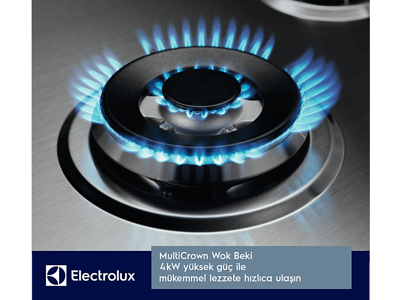 ELECTROLUX EGS6436SX Wok Gözlü Inox Ankastre Ocak_3