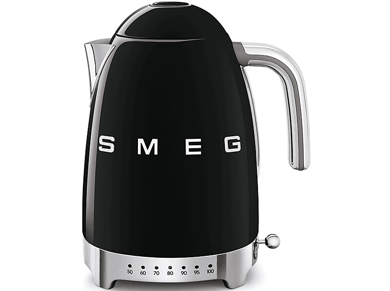 Smeg KLF04BLEU Retro Style Wasserkocher (Schwarz, 1.7 l, 2400 Watt)