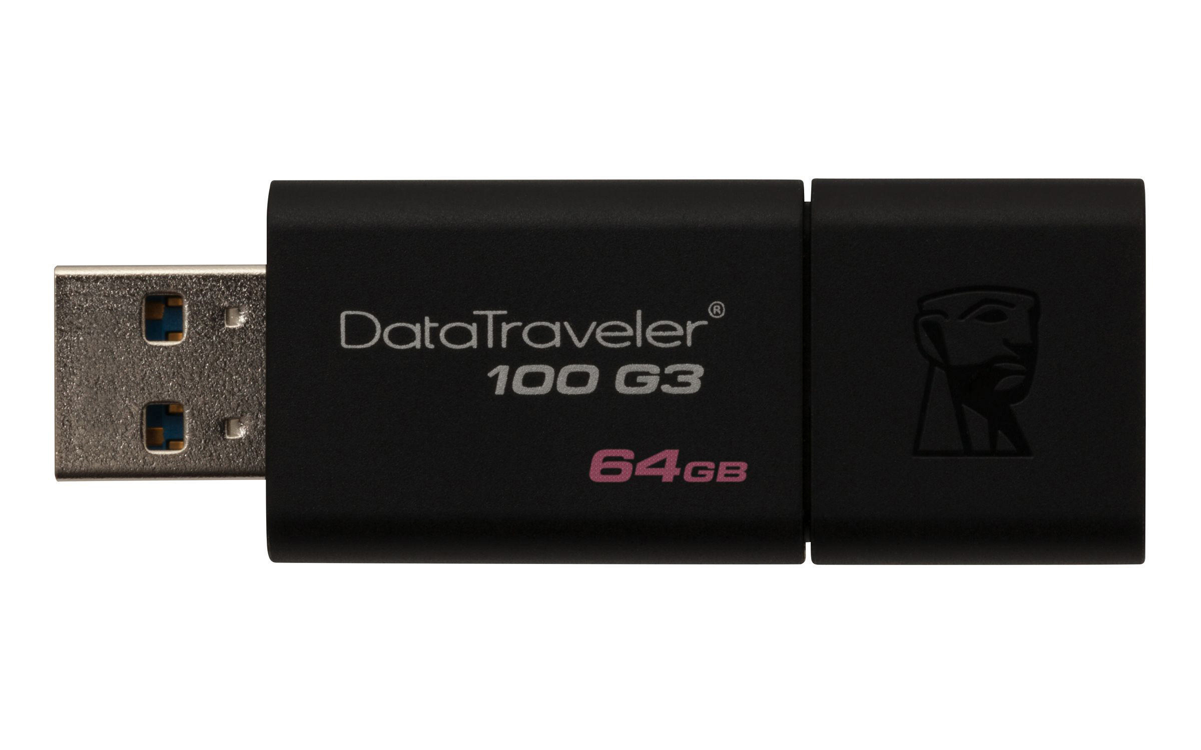 KINGSTON DT100G3 2er Pack USB 100 MB/s, Sschwarz GB, Stick, 64