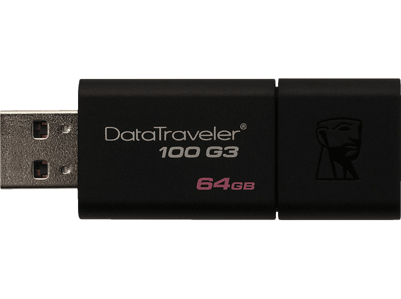 64 Stick, 2er USB DT100G3 Sschwarz 100 Pack MB/s, GB, KINGSTON