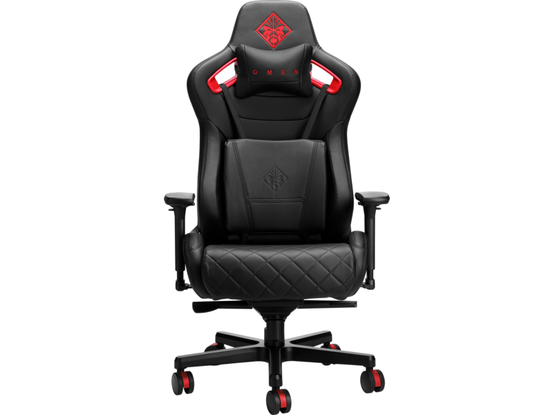 Silla Gaming Hp omen citadel negrorojo y rojo grande by 4d hasta 136 kgs ajustable almohada lumbar chair para