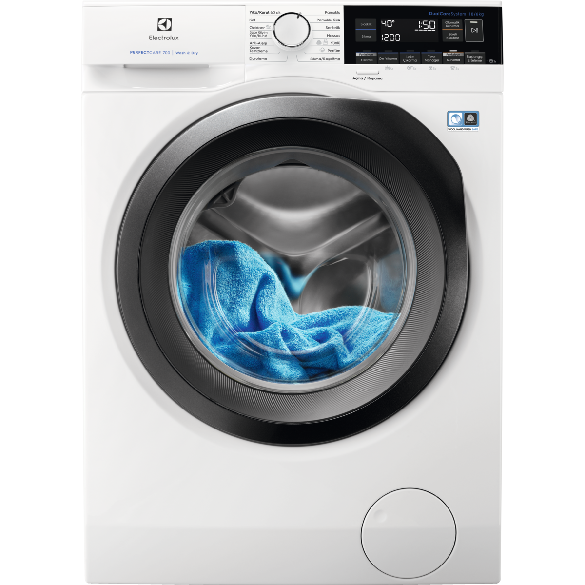 ELECTROLUX EW7W3164LB YK D-BC-S A+ Enerji Sınıfı 10kg Yıkama 6kg Kurutma 1600 Devir Kurutmalı Çamaşır Makinesi Beyaz