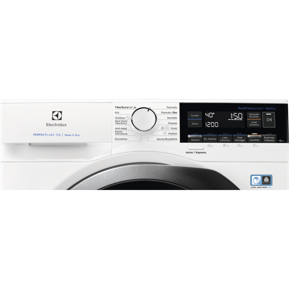 ELECTROLUX EW7W3164LB YK D-BC-S A+ Enerji Sınıfı 10kg Yıkama 6kg Kurutma 1600 Devir Kurutmalı Çamaşır Makinesi Beyaz