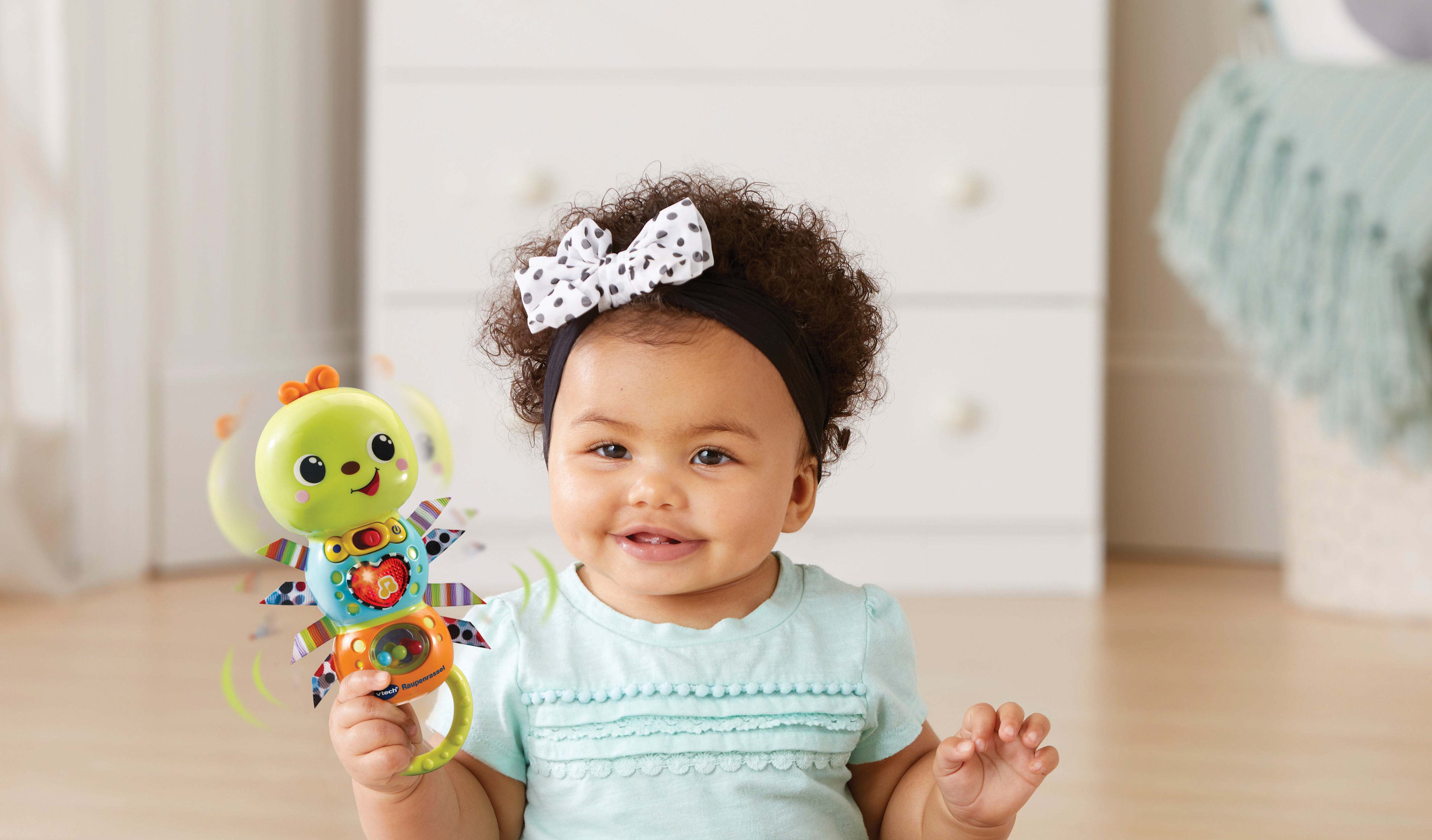 VTECH Raupenrassel Kinderrassel, Mehrfarbig