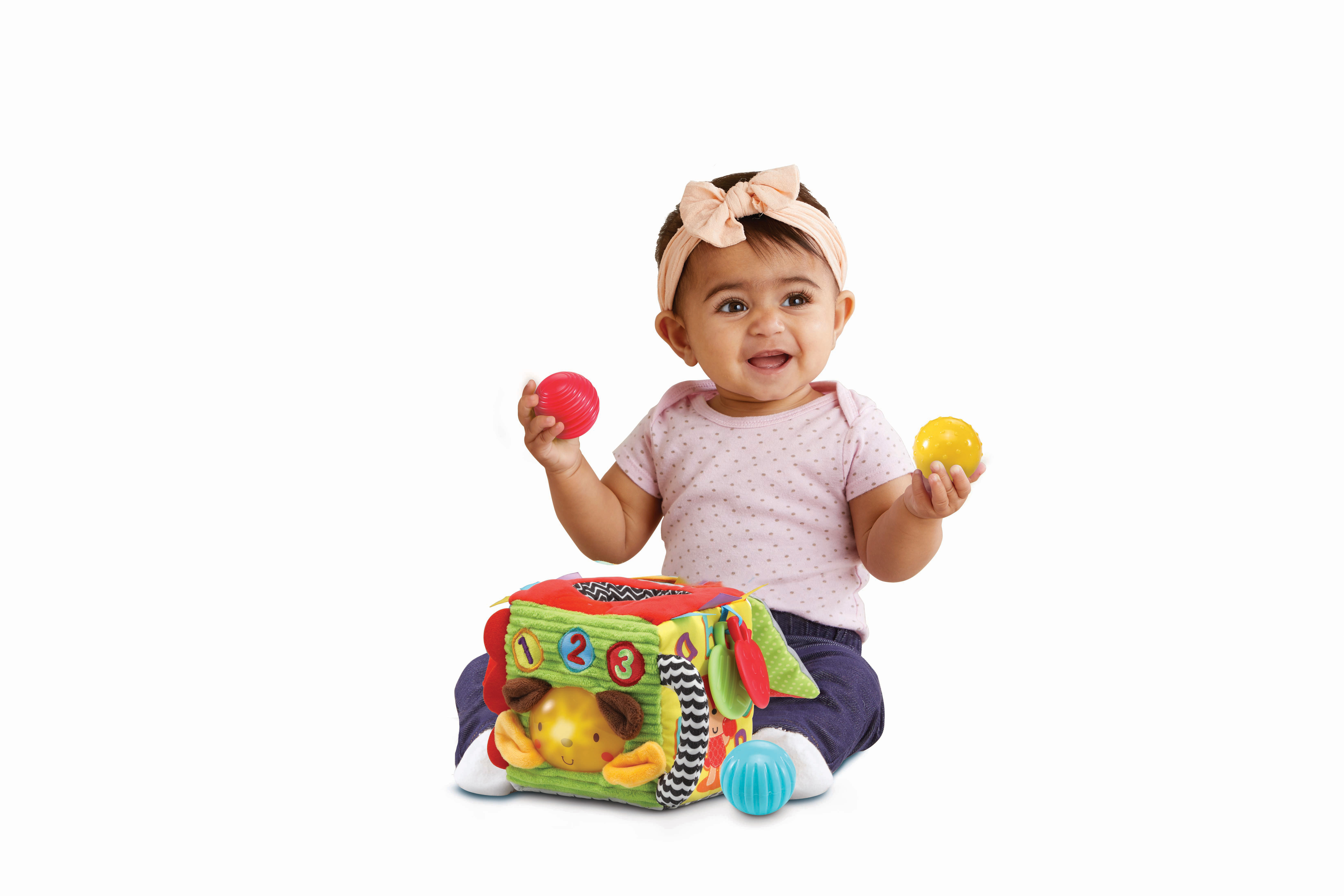 VTECH 1-2-3 Kuschelwürfel Babyspielzeugwürfel , Mehrfarbig