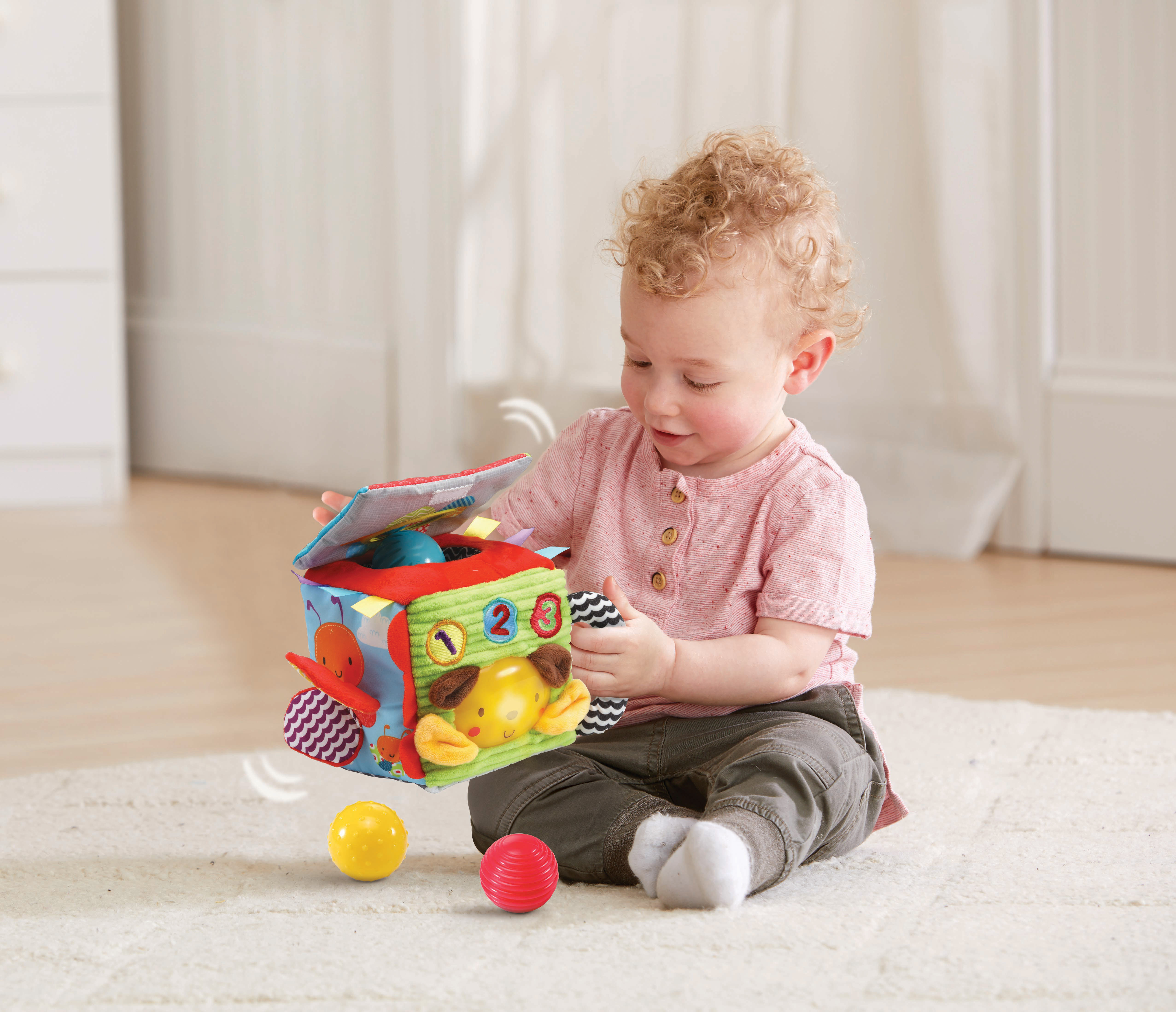 VTECH 1-2-3 Kuschelwürfel Babyspielzeugwürfel , Mehrfarbig