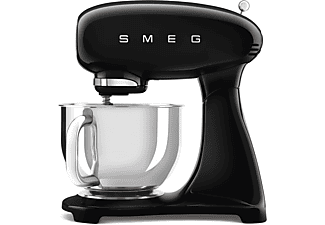 Winderig Beperken delicaat SMEG SMF03BLEU Retro Style Full-Color Küchenmaschine Schwarz  (Rührschüsselkapazität: 4,8 l, 800 Watt) online kaufen | MediaMarkt