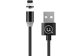 USAMS Outlet SJ292USB01 Mágneses Lightning töltőkábel, fekete