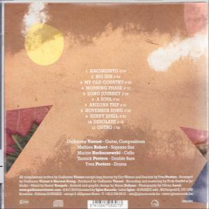 Le dos d'un boîtier de CD avec les titres des chansons et les crédits des artistes.