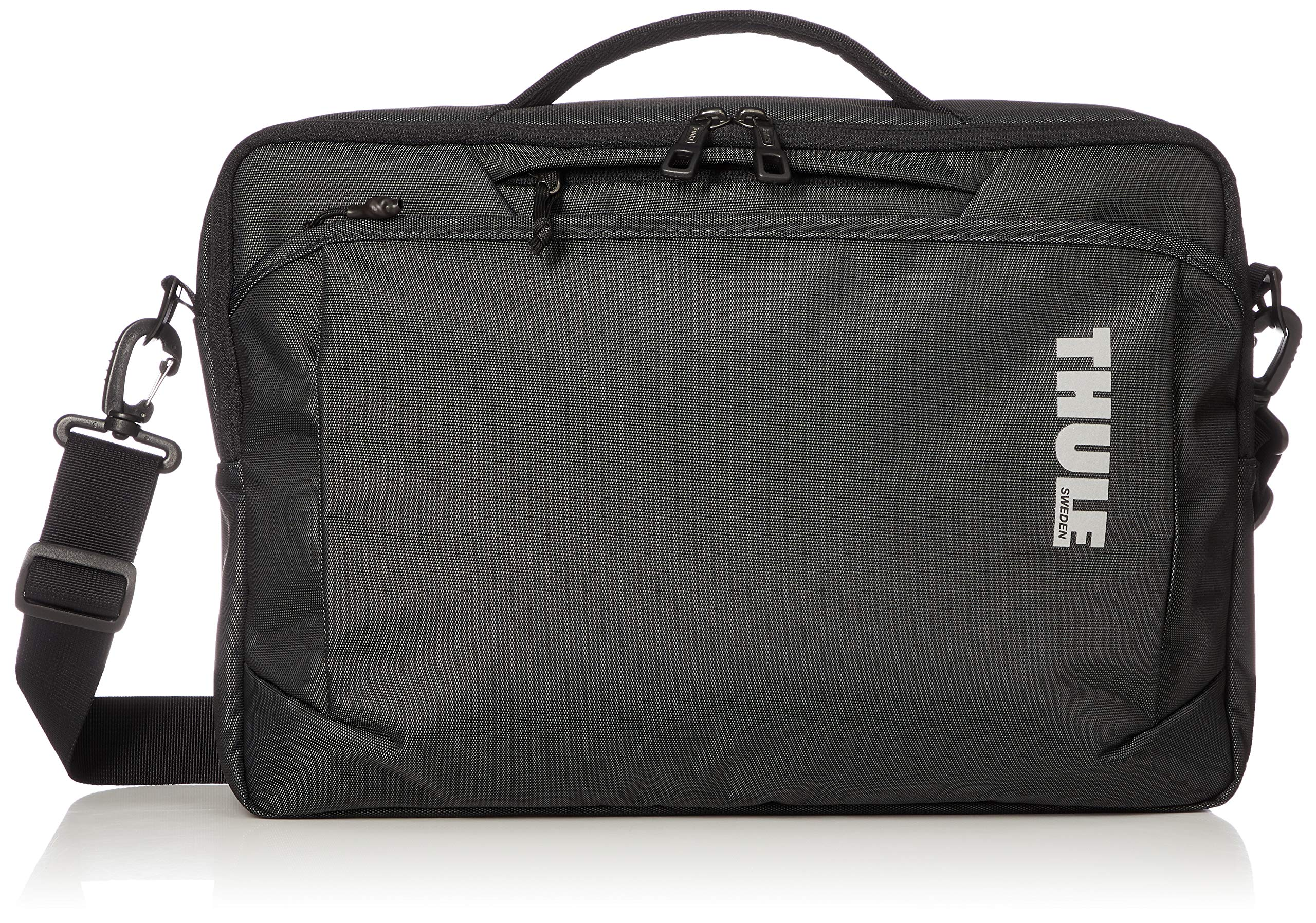 Maletín para portátil - Thule 3203427, Hasta 15.6", Universal, Nylon, Resistente, Trolley strap, Negro