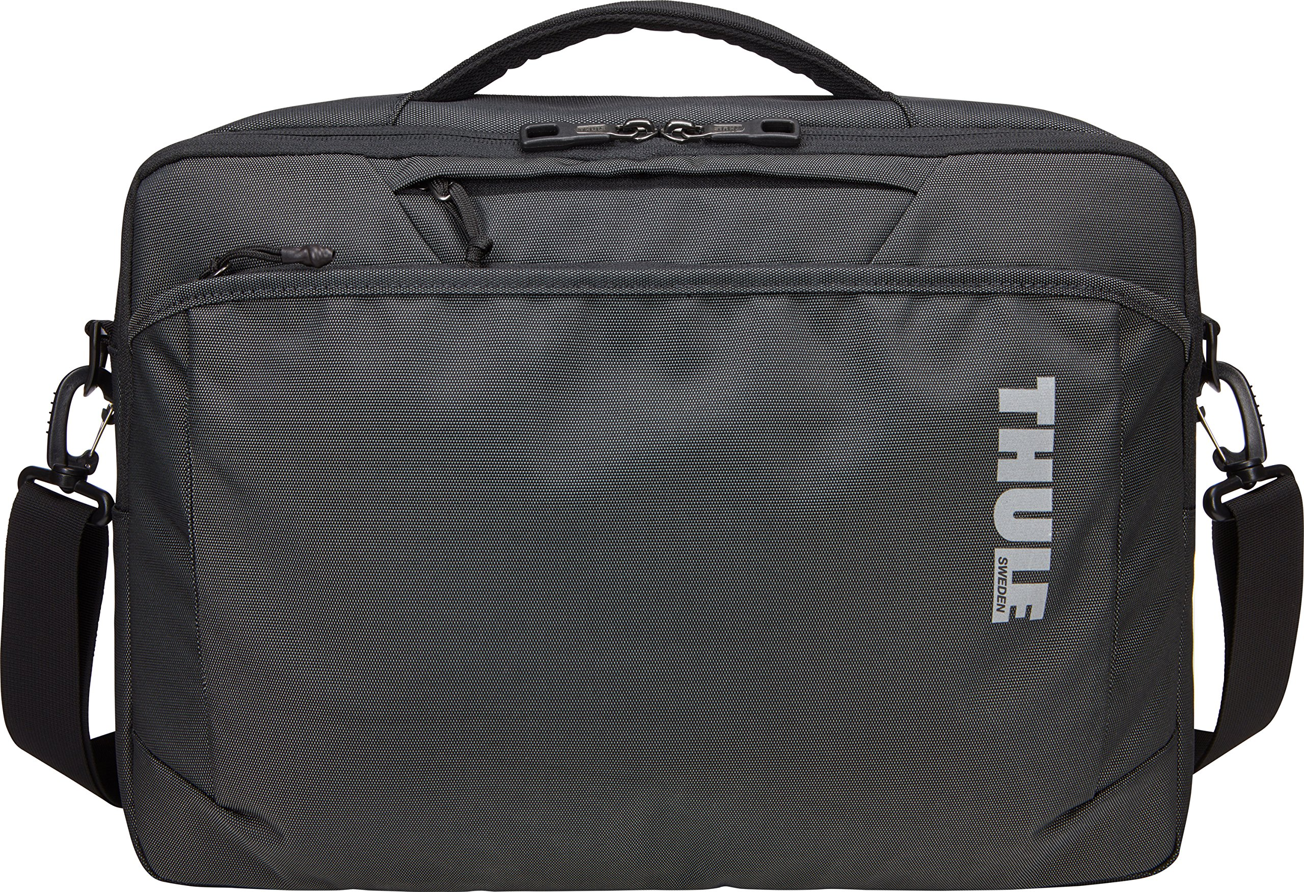 Maletín para portátil - Thule 3203427, Hasta 15.6", Universal, Nylon, Resistente, Trolley strap, Negro